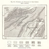 Plateaux and Highlands of East Siberia. Russia. Sketch map 1885 old