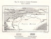 Races of Chinese Turkestan. Xinjiang China. Sketch map 1885 old antique