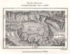 Qinghai Lake according to Prjevalsky. China. Sketch map 1885 old antique