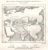 Mongol invasions & conquests. Great Mogul Tamerlane. Asia. Sketch map 1885