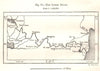 The Lower Pei-Ho. Hai River. Tianjin. China. Sketch map 1885 old antique