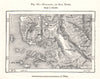 Han-Kang, or Seul River. Seoul. South Korea. Sketch map 1885 old antique