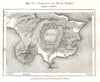Yamakawa. Kaimondake Volcano. Lake Ikeda. Ibusuki. Japan. Sketch map 1885