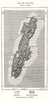 Tsushima Island. Japan. Sketch map 1885 old antique vintage plan chart