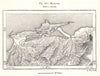 Matsue. Lake Shinji. Nakaumi. Izumo Daisen. Japan. Sketch map 1885 old