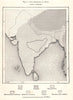 The Religions of India. South Asia. Sketch map 1885 old antique plan chart