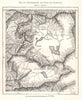Lingtzhitang and Kuen-lun Plateaux. China. Sketch map 1885 old antique