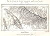 Traces of Ancient Glaciers, Kangra Valley. Himalayas. India. Sketch map 1885