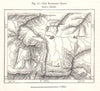 The Kathmandu Basin. Nepal. Sketch map 1885 old antique vintage plan chart