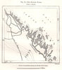 The Eastern Narra. Nara Canal. Thar desert. Pakistan. Sketch map 1885 old