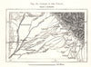 Canals of the Punjab. Multan. Pakistan India. Sketch map 1885 old antique