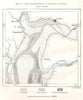 Northern Extremity of the Gulf of Khambhat. India. Sketch map 1885 old