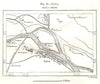 Patna town city plan & environs. India. Sketch map 1885 old antique chart