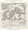 Valleys of Erosion in the Khasi Valleys. Jaintiapur. India. Sketch map 1885