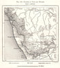 Forests of Curg and Mysore. India. Sketch map 1885 old antique plan chart
