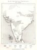 India chief agricultural products. Opium tea cotton jute coffee. Sketch map 1885