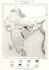 Geological Map of India. Sketch map 1885 old antique vintage plan chart