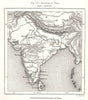 Railways of India. Sketch map 1885 old antique vintage plan chart