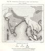 Comparative Population of India and Indo-China. South Asia. Sketch map 1885