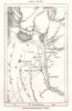 The Hamun Basin. Hamoon. Iran Afghanistan. Sketch map 1885 old antique