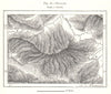 Mount Sabalan. Iran. Sketch map 1885 old antique vintage plan chart