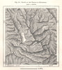 Range of the Plague in Kurdistan. Iran. Sketch map 1885 old antique chart
