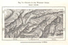 Source of the Western Tigris. Lake Hazar Gölü. Turkey. Sketch map 1885 old