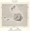 Nisyros. Greece. Sketch map 1885 old antique vintage plan chart