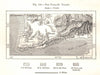 The Tuzla-Su Valley. Turkey. Sketch map 1885 old antique plan chart