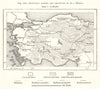 Railways Opened and Projected in Asia Minor. Turkey. Sketch map 1885 old