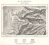 Beirut Hills. Lebanon. Sketch map 1885 old antique vintage plan chart