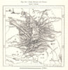 Jebel Hauran and Busra. Syria. Sketch map 1885 old antique plan chart