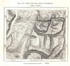 Petra and the Arabah Depression. Jordan. Sketch map 1885 old antique chart