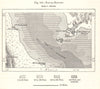 Bab-el-Mandeb Straight. Yemen Djibouti Eritrea. Sketch map 1885 old
