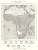 Vegetable Zones of Africa. Sketch map 1885 old antique vintage plan chart