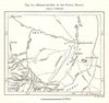 Meshra-Er-Rek in the Zariba Region. Sudan. Sketch map 1885 old antique