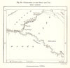 Confluence of the Sobat and Yal. Ethiopia. Sketch map 1885 old antique