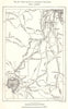 Chief Routes of Abyssinian Explorers. Ethiopia. Sketch map 1885 old