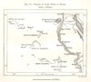 Chains of Oases West of the Nile, Egypt. Sketch map 1885 old antique chart