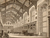 Interior of the hall, Christ Church College, Oxford, by John Le Keux 1837