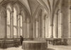 The Chapter House, Oxford, by John Le Keux 1837 old antique print picture