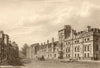 Front of Balliol College, Oxford, by John Le Keux 1837 old antique print
