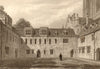 The Library &c. Merton College, Oxford, by John Le Keux 1837 old antique print