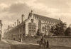 Lincoln College, Oxford, by John Le Keux 1837 old antique print picture