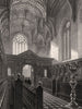 Brasenose College Chapel, Oxford, by John Le Keux. Brazen Nose 1837 old print