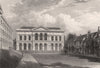 Worcester College, Quadrangle looking east, Oxford, by John Le Keux 1837 print