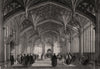 The Divinity School, Oxford, by John Le Keux 1837 old antique print picture