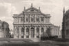 The Theatre, Oxford, by John Le Keux 1837 old antique vintage print picture