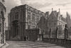 The Ashmolean Museum, Oxford, by John Le Keux 1837 old antique print picture
