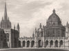 The Radcliffe Library from All Souls College, Oxford, by John Le Keux 1837